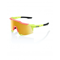 100% Speedcraft Sunglasses - Matte Washed Neon Yellow/Flash Gold