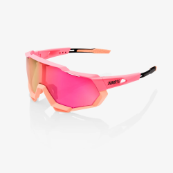 100% Speedtrap Sunglasses - Matte Washed Neon Pink/Purple