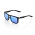 100% Hudson Sunglasses - Matte Black/HiPER Blue