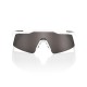 100% Speedcraft XS Sunglasses - Matte White/HiPER Silver