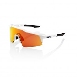 100% Speedcraft SL Sunglasses - Soft Tact Off White/HiPER Red