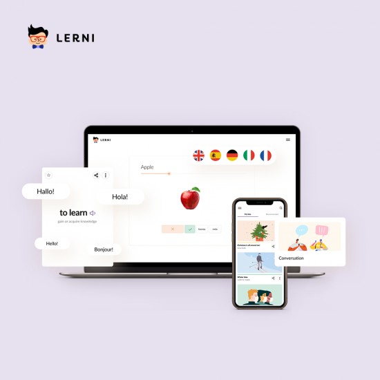 Lerni. Learn languages. - Get 50% off your subscription fee