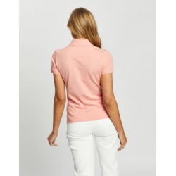 Lacoste 5 Button Slim Stretch Core Polo Womens - Flamingo