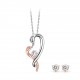 Pica LéLa - Bonds of Love Necklace & CZ Stud Earrings