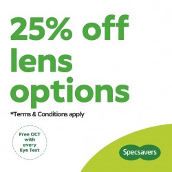 25% off Frames & Lenses through Specsavers Premium Club
